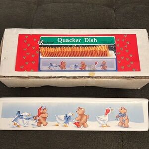 Vintage 1988 House if Lloyd (Christmas Around the World) Quacker Dish Displayed